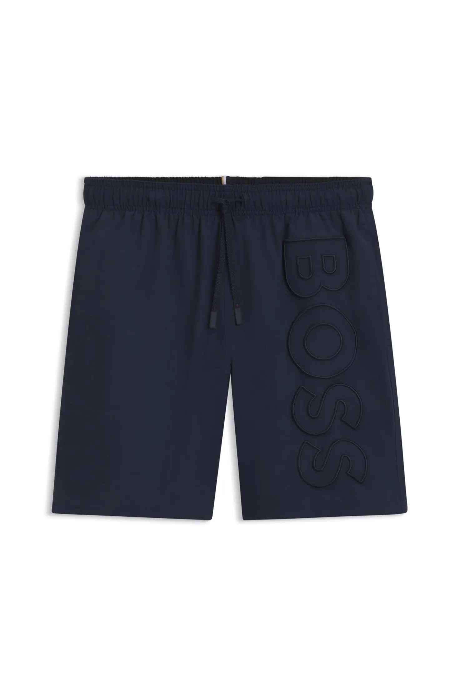 Swim shorts with 3D logo embroidery