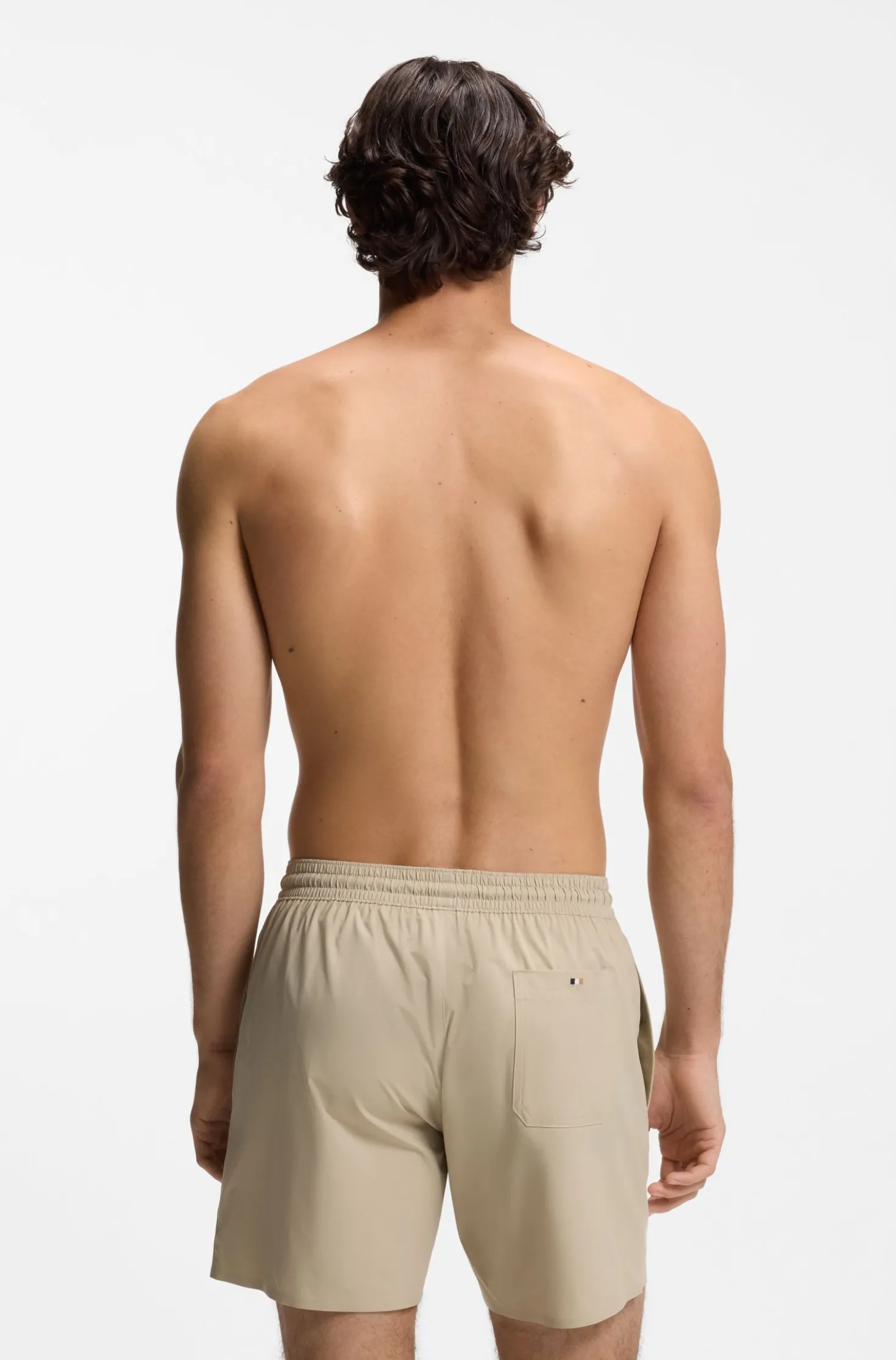 Swim shorts with logo stripe print