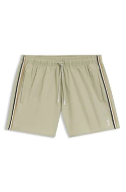 Swim shorts with signature stripe and logo