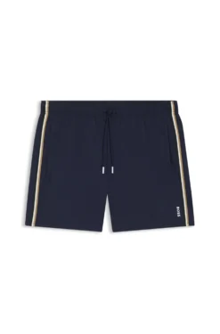 Swim shorts with signature stripe and logo