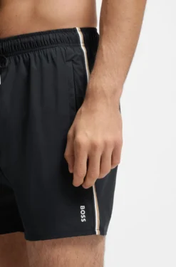Swim shorts with signature stripe and logo