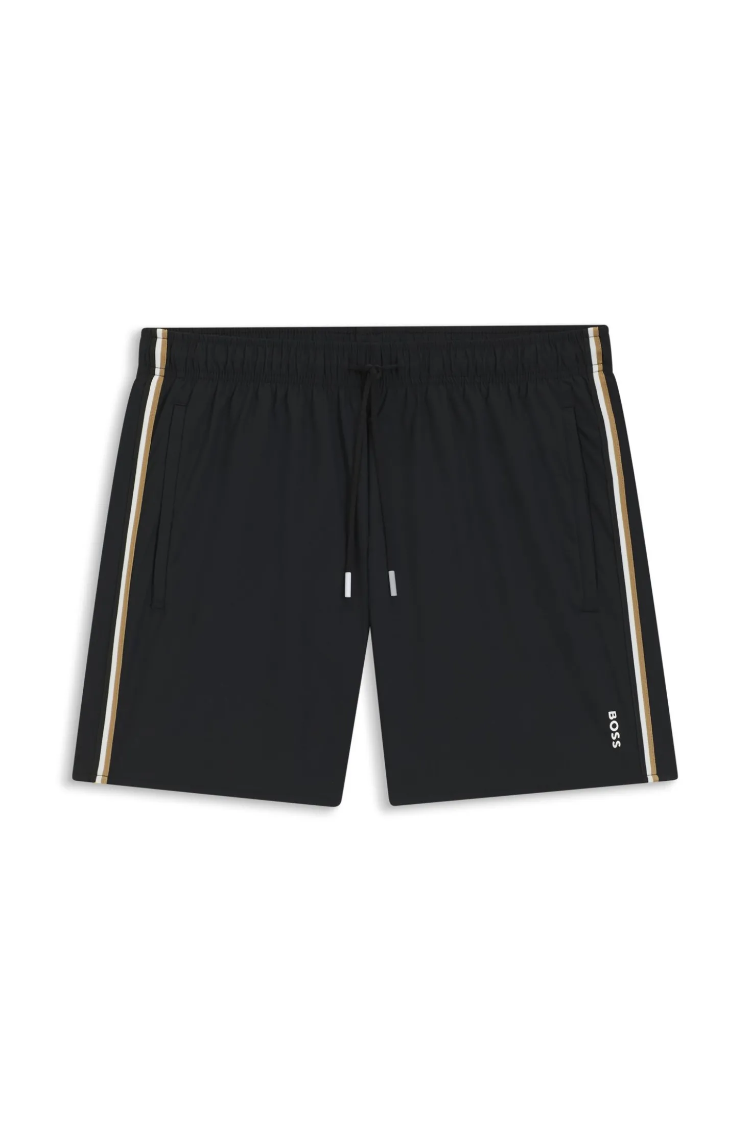 Swim shorts with signature stripe and logo