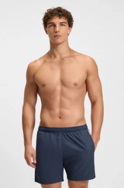 Swim shorts with stripe and logo