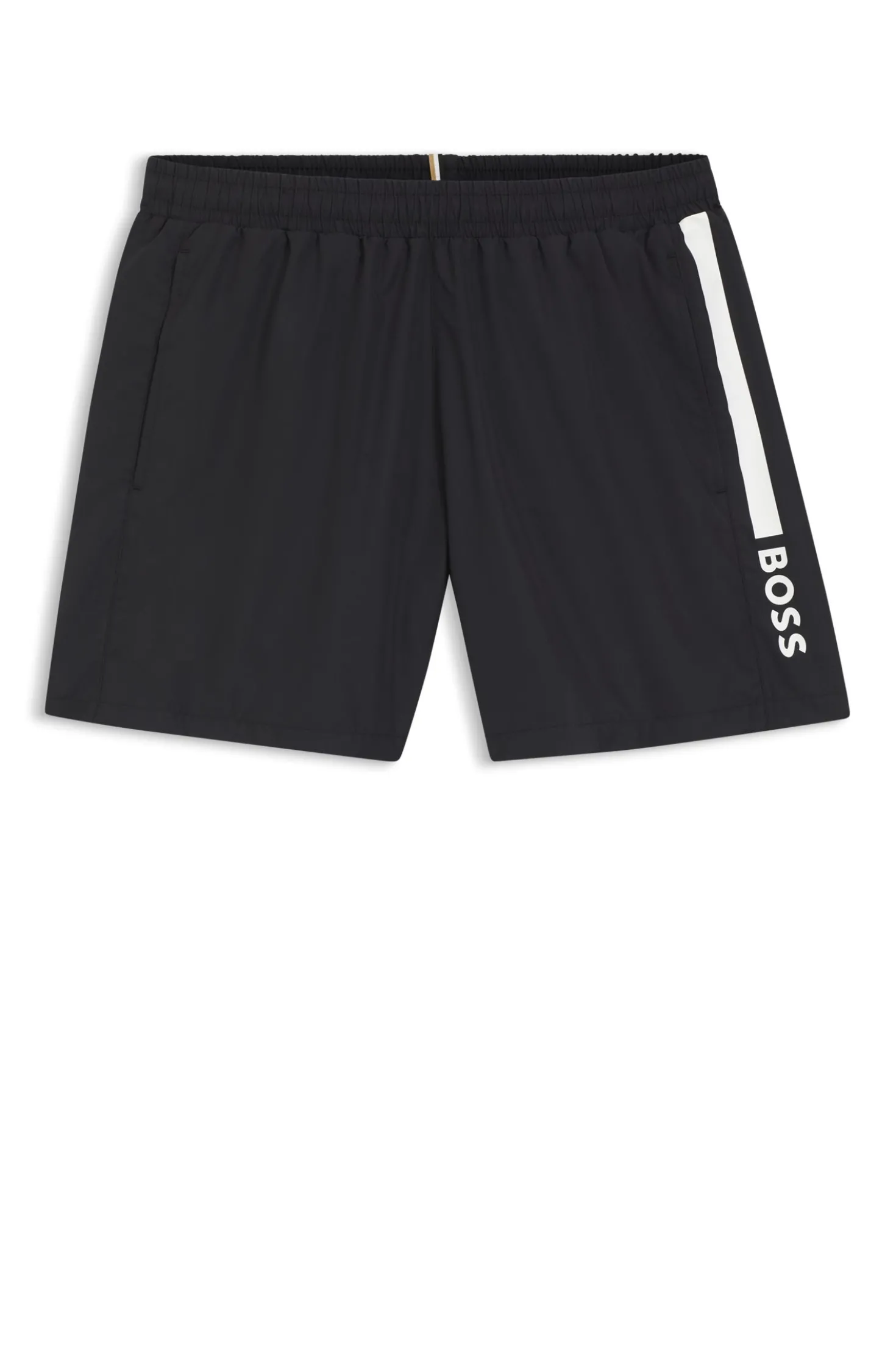 Swim shorts with stripe and logo