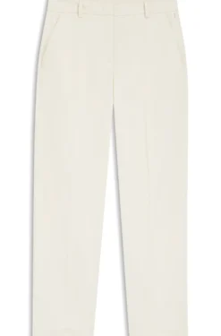 Tapered-fit cropped trousers in stretch cotton