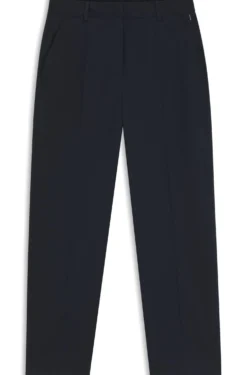 Tapered-fit cropped trousers in stretch cotton
