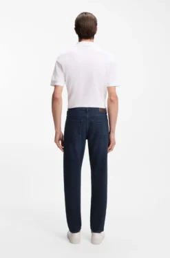 Tapered-fit jeans in pure-blue stretch denim