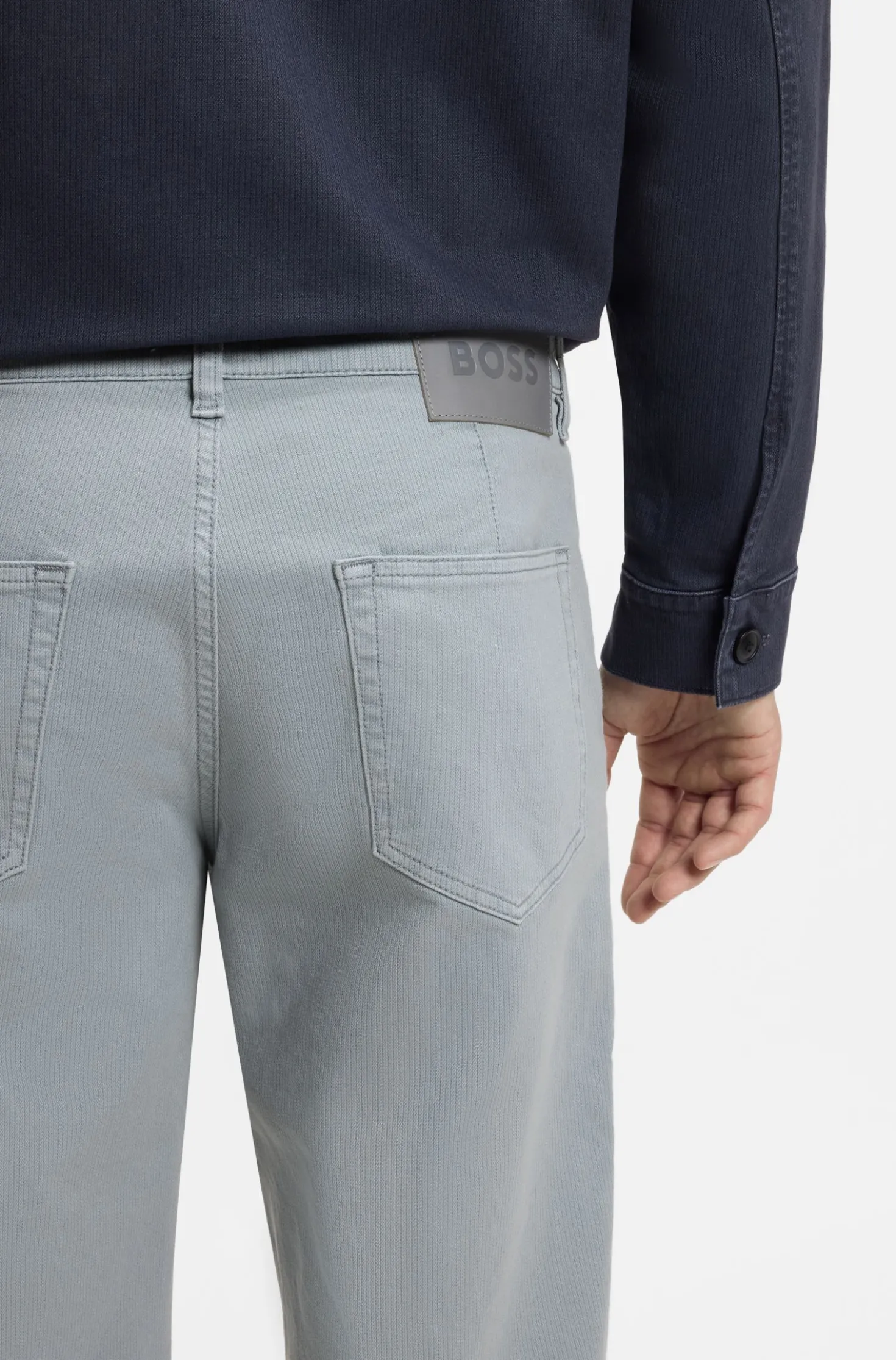 Tapered-fit jeans in stretch cotton