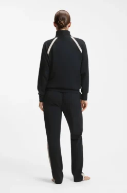 Tapered-fit tracksuit bottoms with contrast inserts