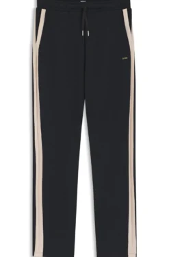 Tapered-fit tracksuit bottoms with contrast inserts