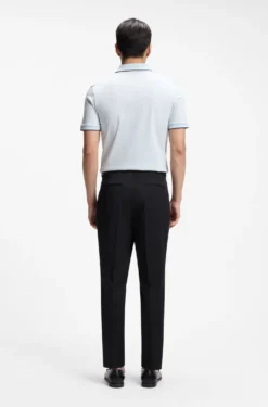 Tapered-fit trousers in a cotton blend