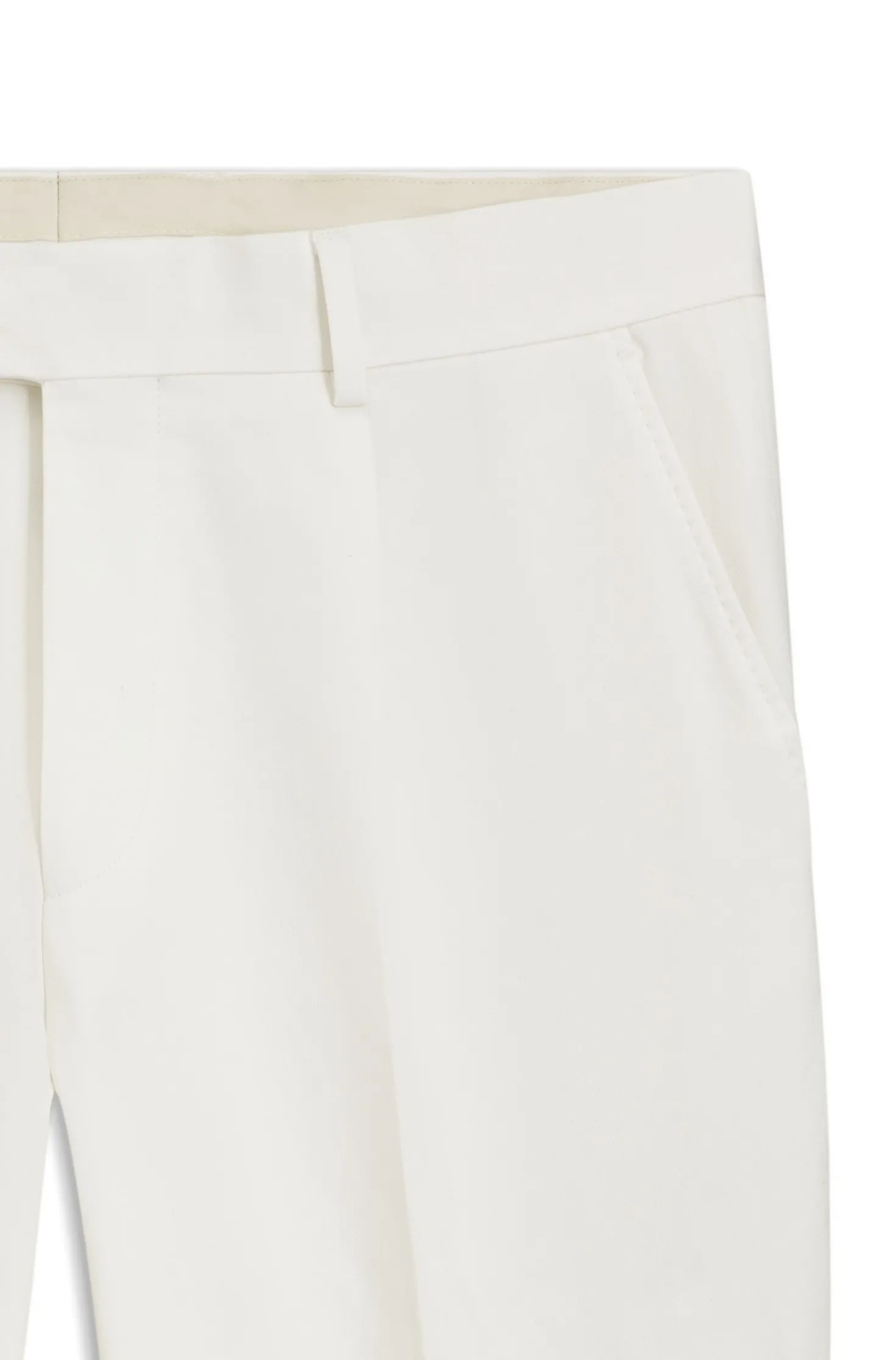 Tapered-fit trousers in a cotton blend