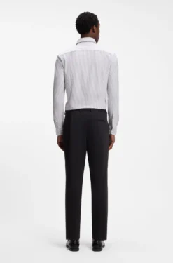 Tapered-fit trousers in cotton-blend jersey