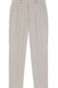 Tapered-fit trousers in micro-patterned virgin wool
