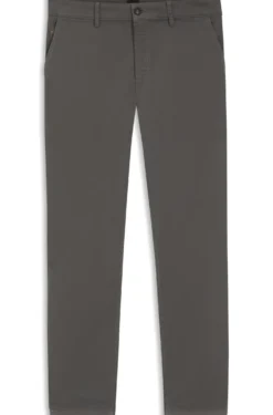Tapered-fit trousers in stretch-cotton satin