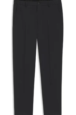 Tapered-fit trousers in stretch seersucker