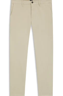 Tapered-fit trousers in stretch-cotton satin