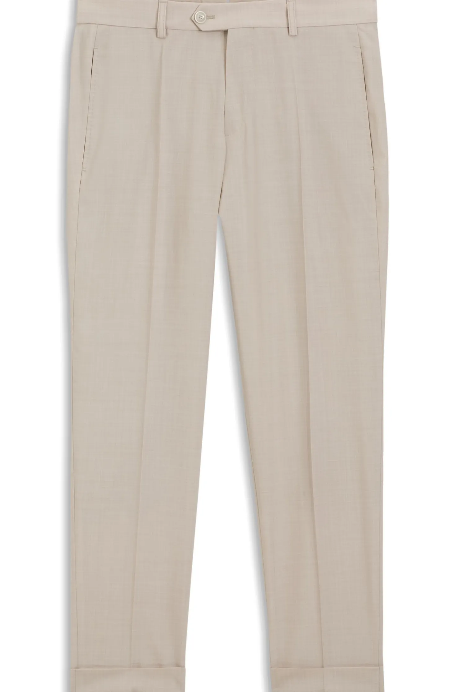 Tapered-fit trousers in virgin wool and silk