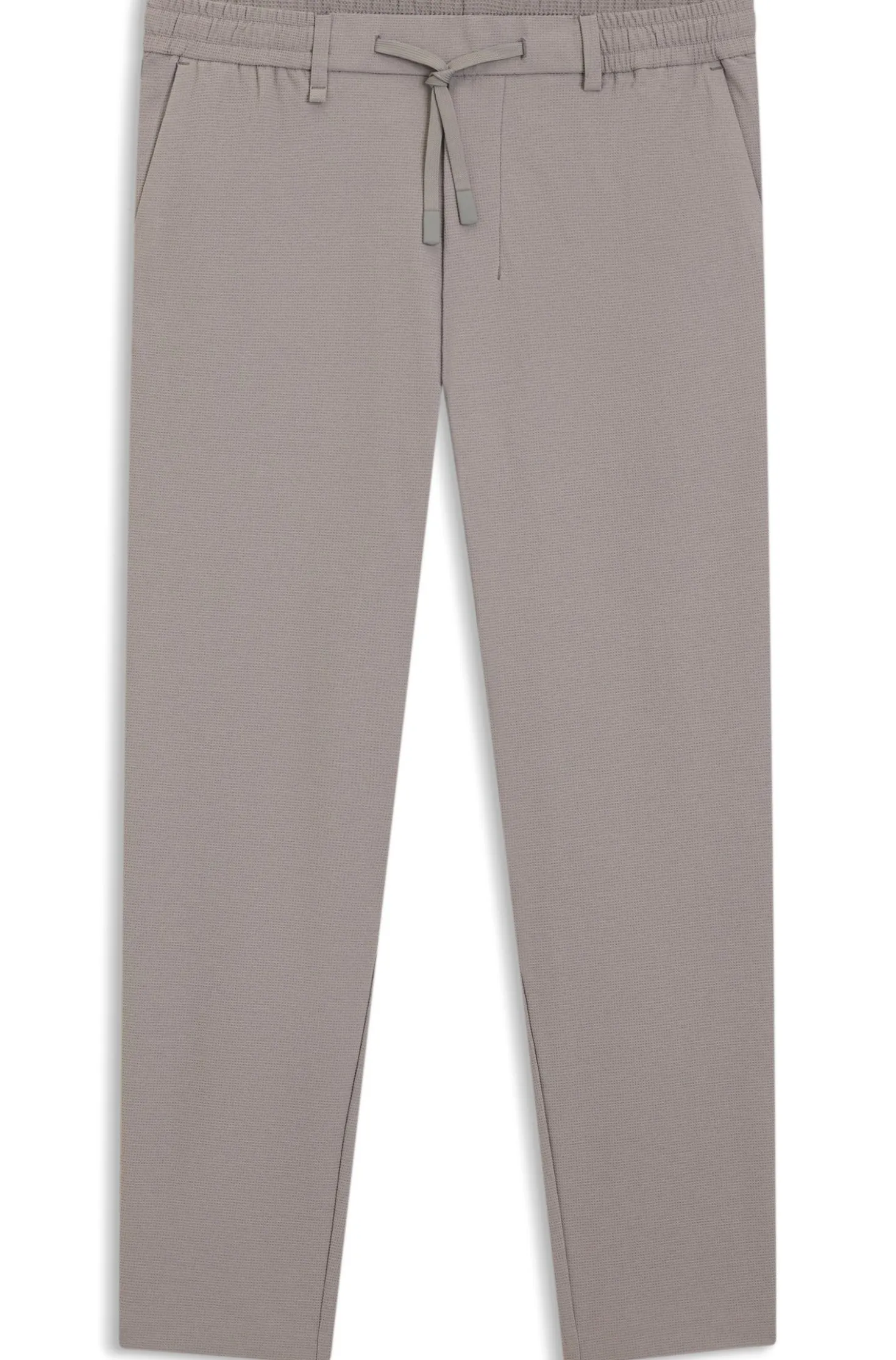 Tapered-fit trousers in waffle-structured stretch fabric