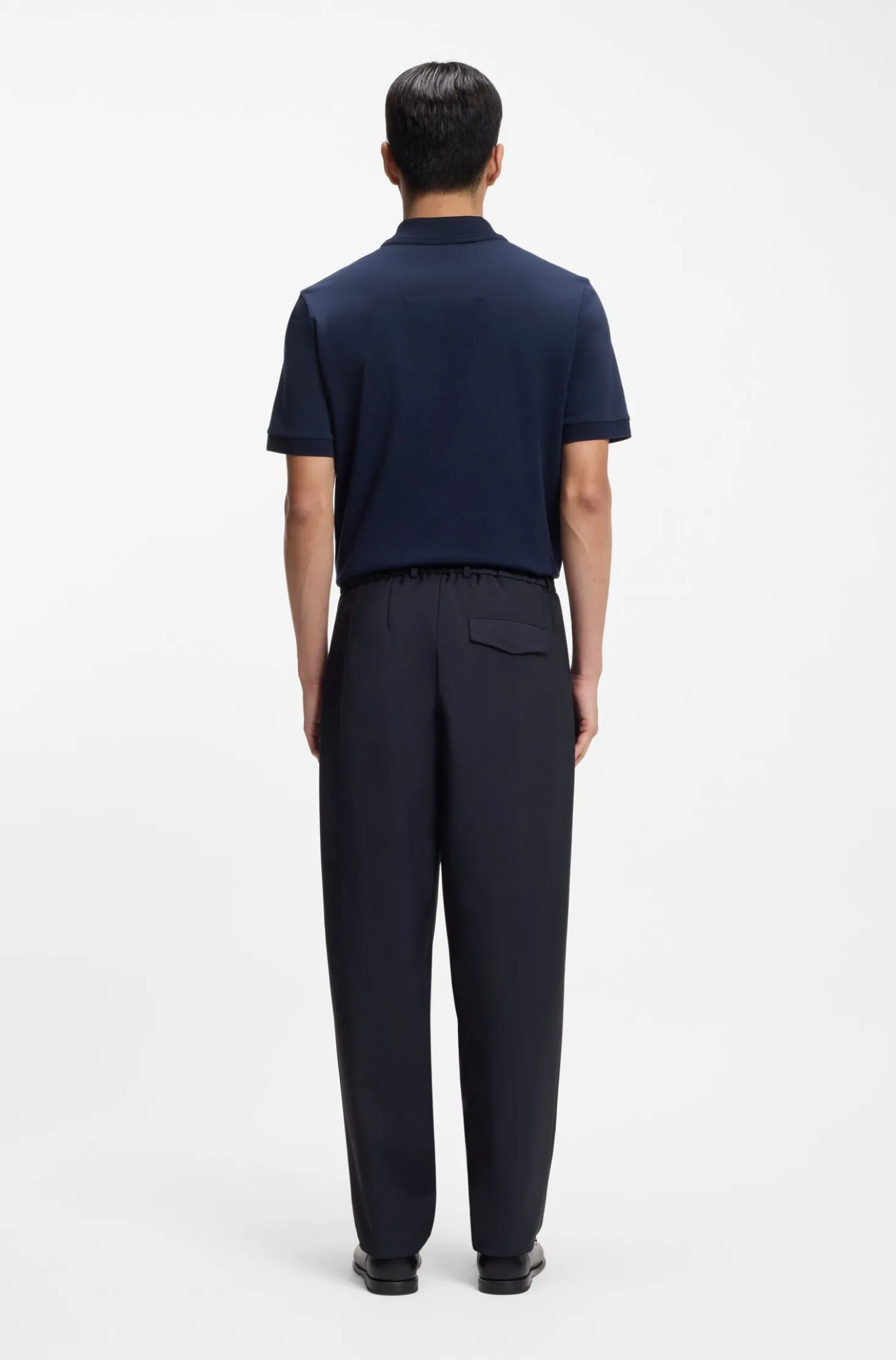Tapered-fit trousers in washable performance-stretch fabric