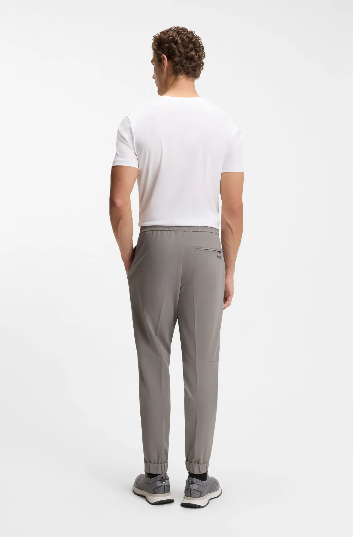 Tapered-fit trousers in water-repellent stretch fabric