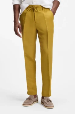 Tapered-fit trousers with drawcord waist