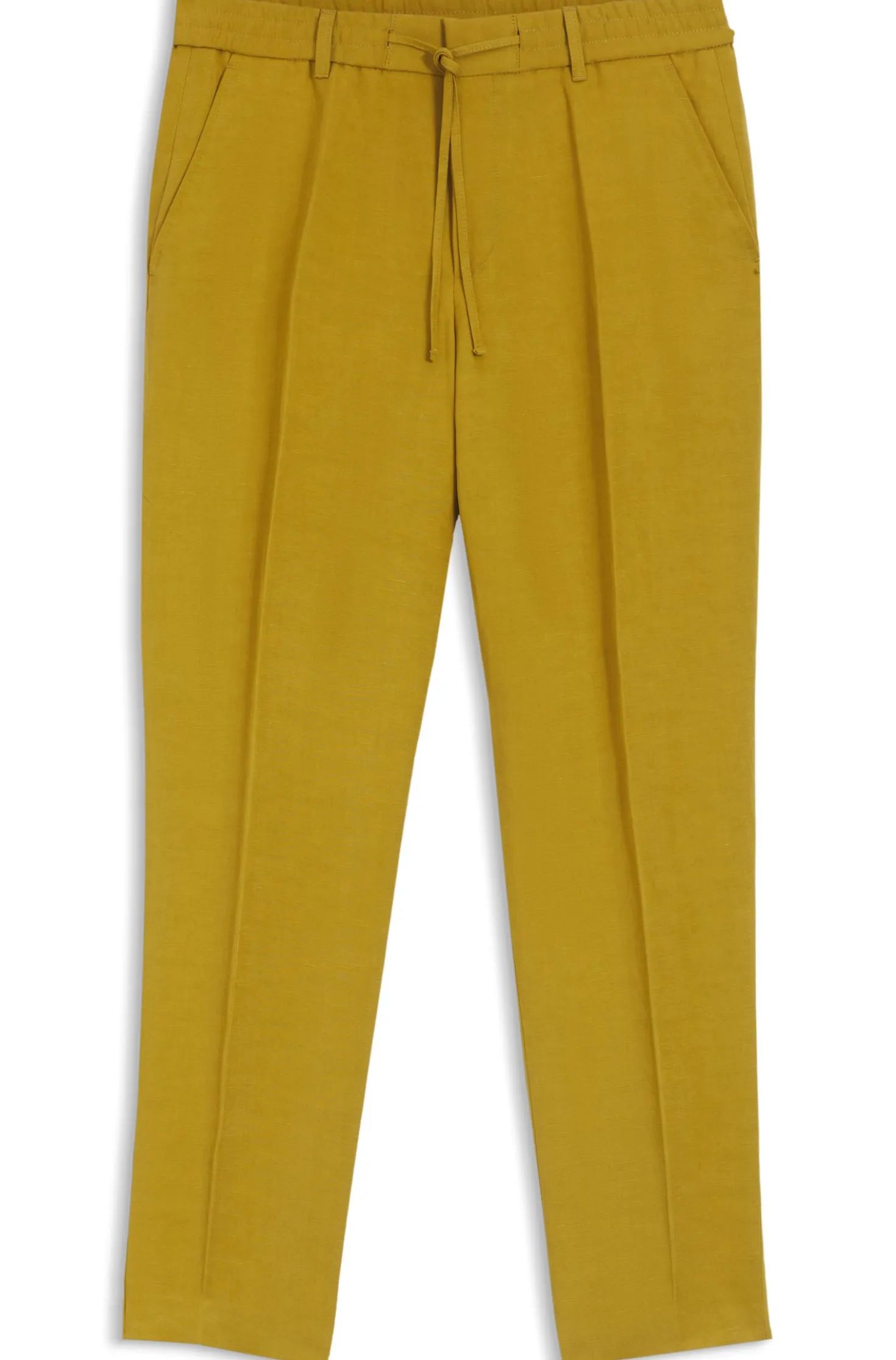 Tapered-fit trousers with drawcord waist