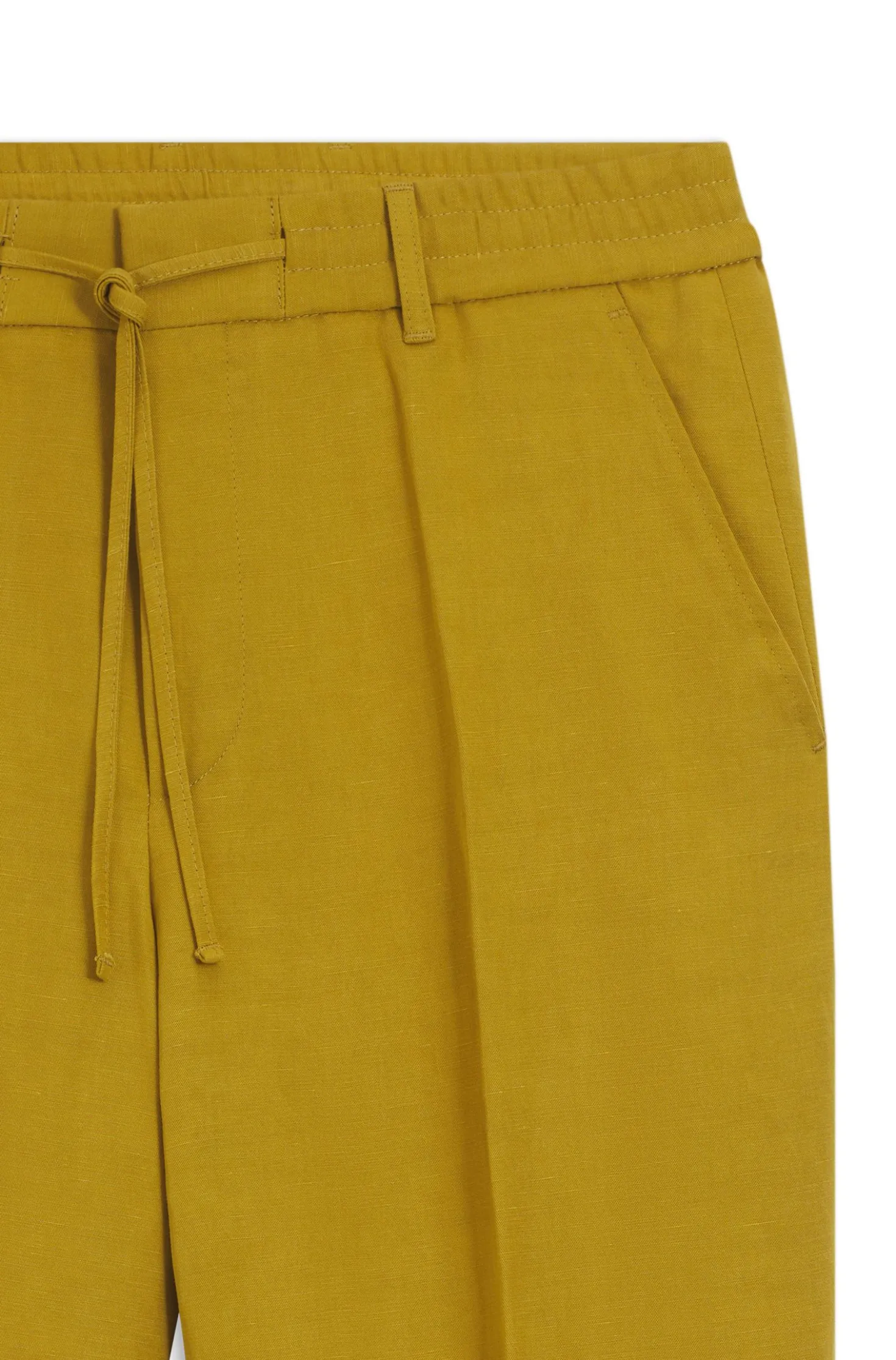 Tapered-fit trousers with drawcord waist