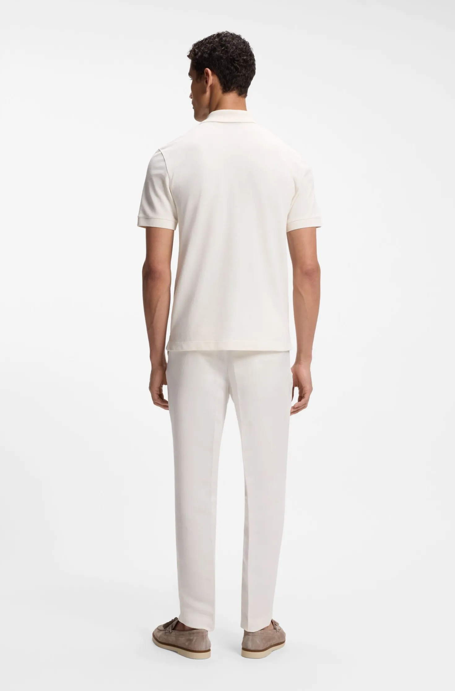 Tapered-fit trousers with drawcord waist