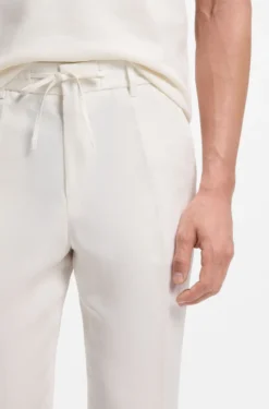 Tapered-fit trousers with drawcord waist