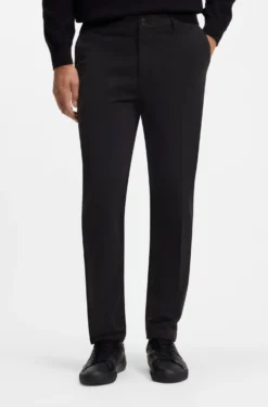 Tapered modern-fit trousers in stretch cotton