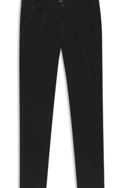 Tapered modern-fit trousers in stretch cotton