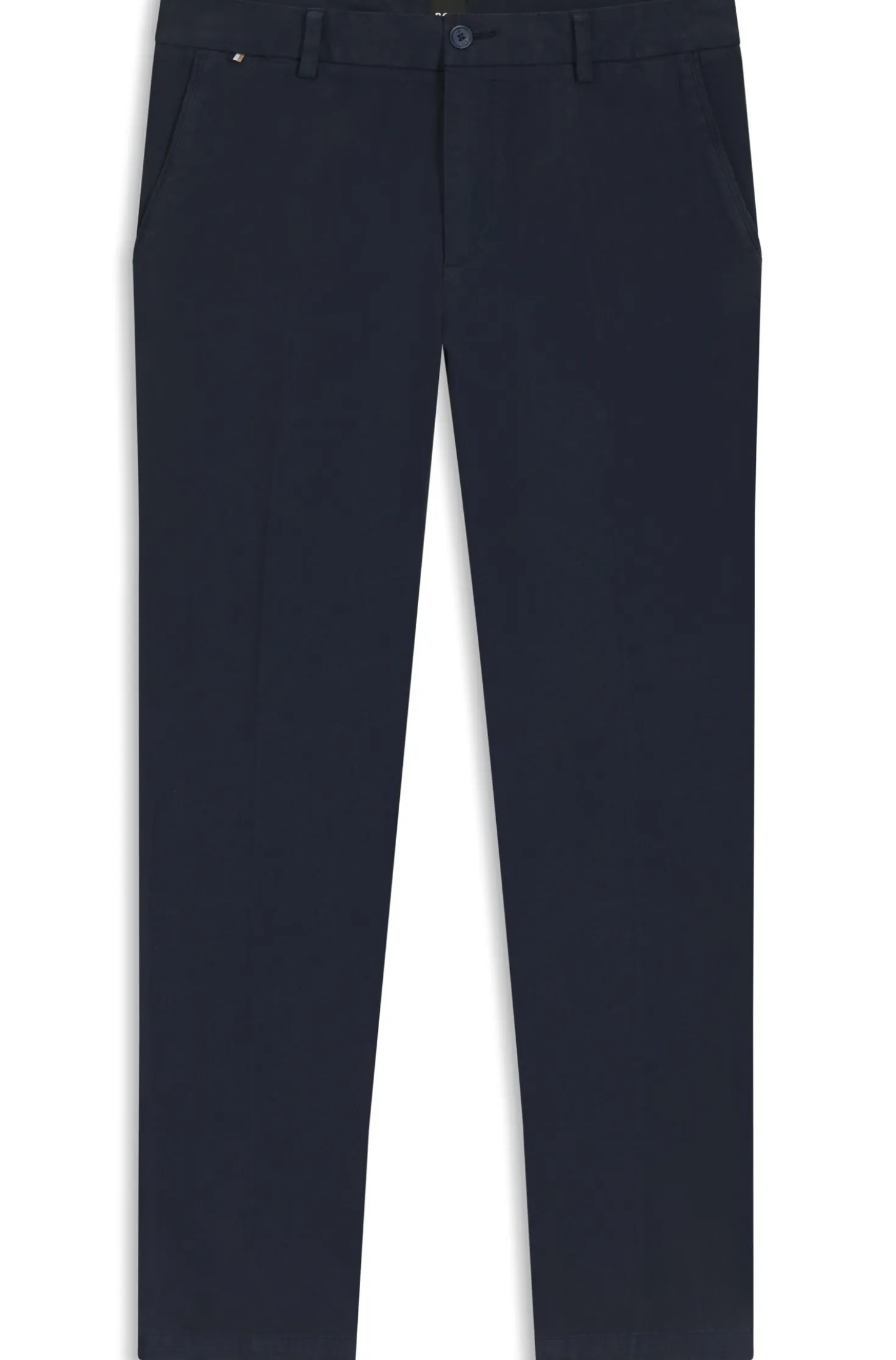 Tapered modern-fit trousers in stretch cotton