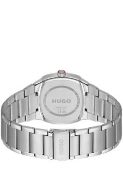 Telly stainless-steel watch with retro-inspired case