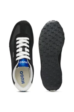 Textured-fabric trainers with star detail
