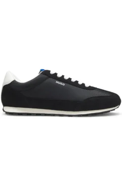Textured-fabric trainers with star detail