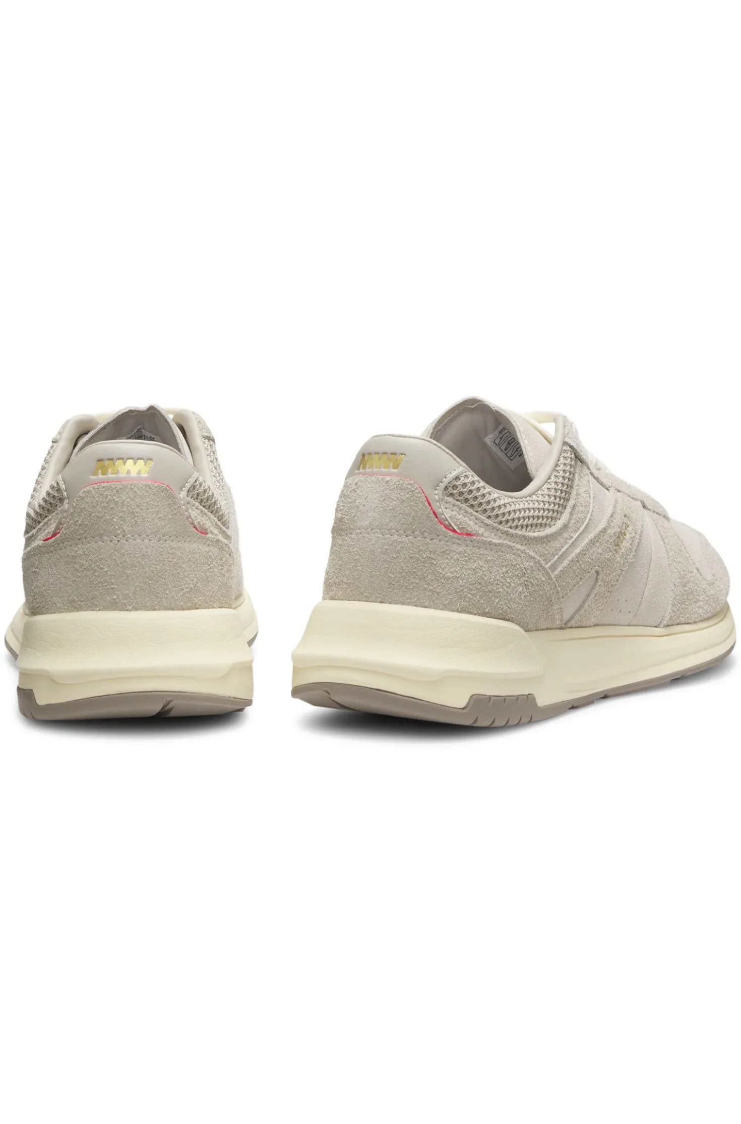 Textured-suede trainers with logo details