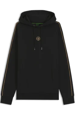 The Open cotton-blend hoodie with rear graphic