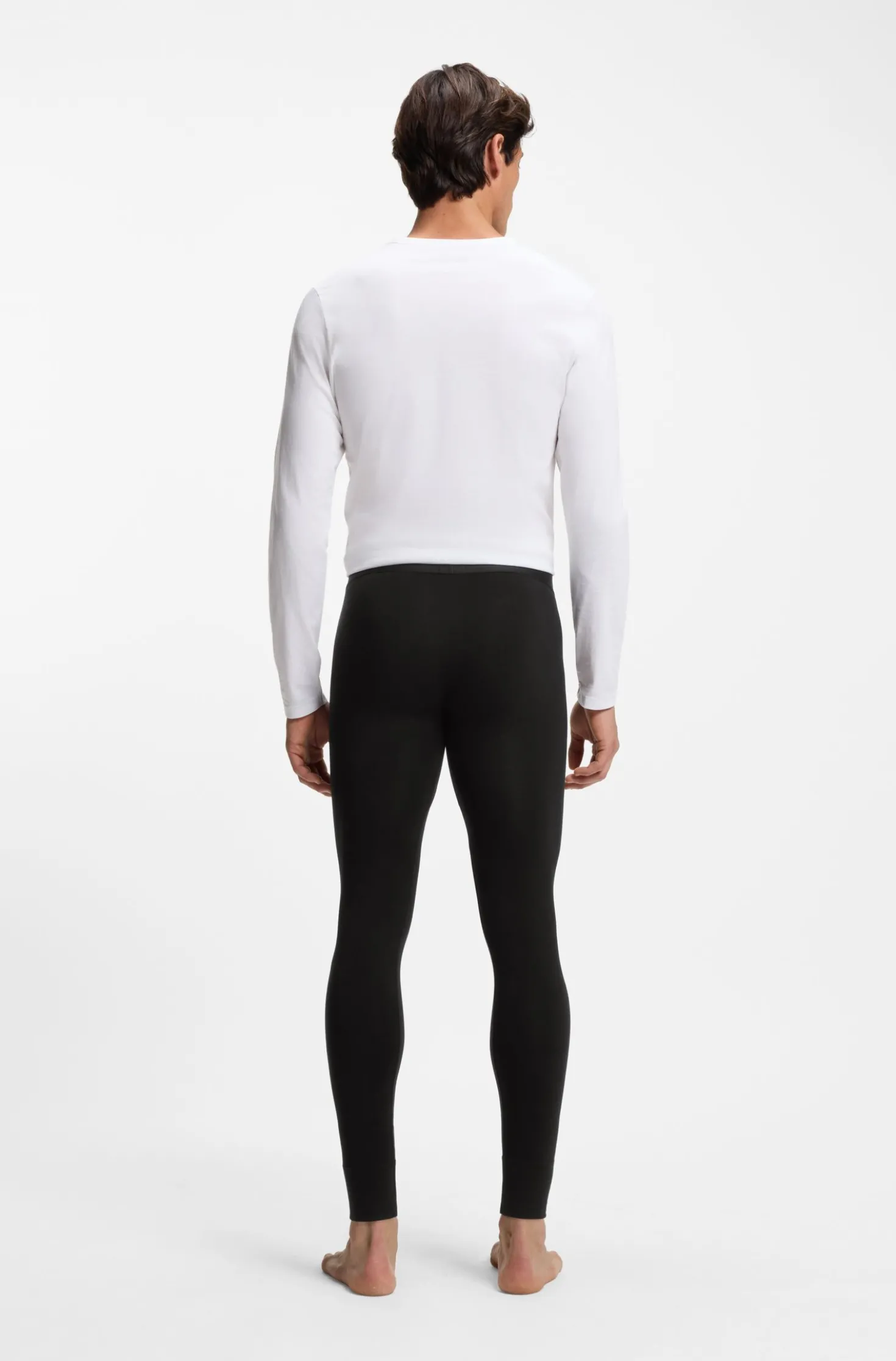 Thermal long johns with logo waistband