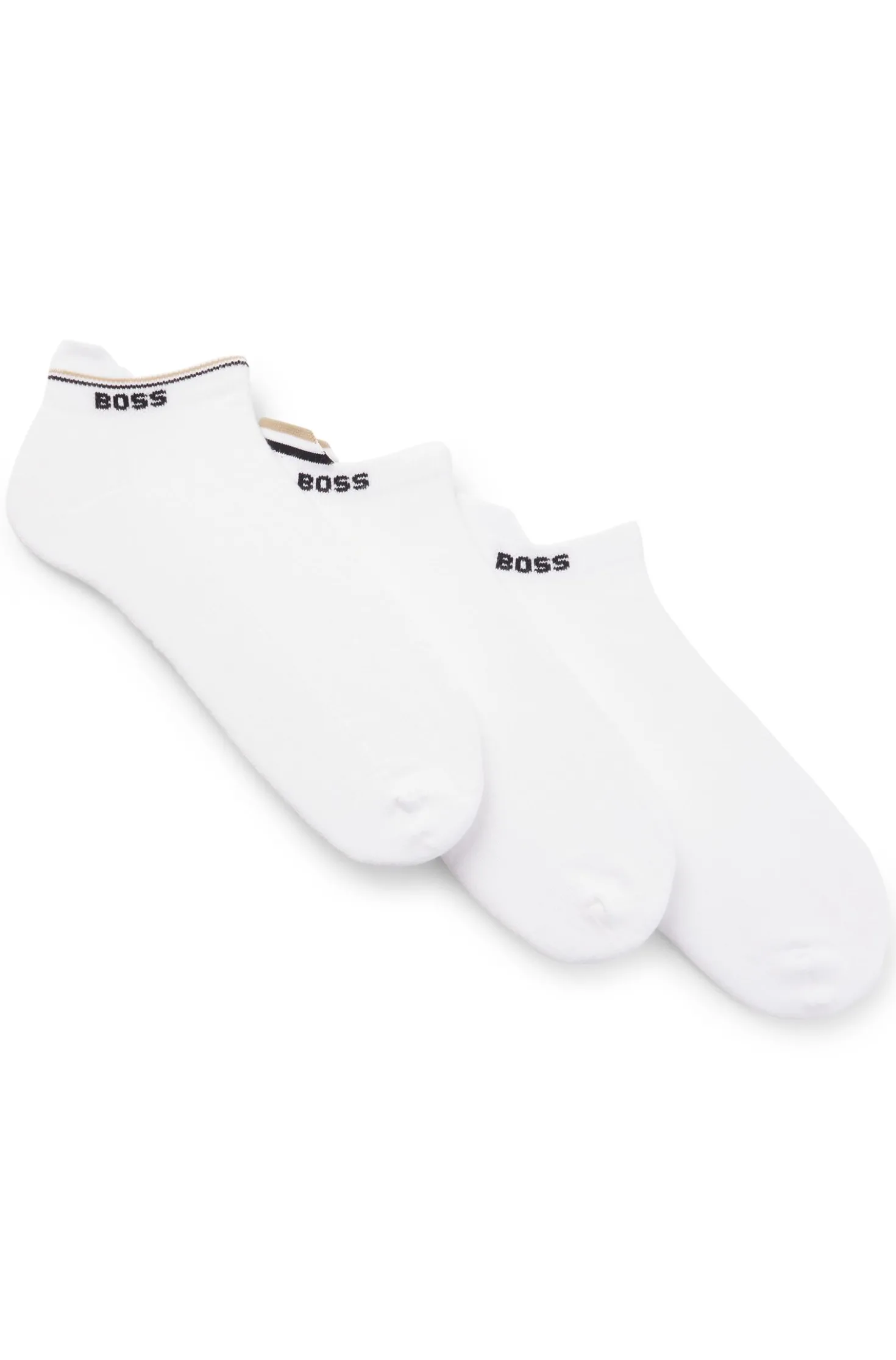 Three-pack ankle socks with plush sole