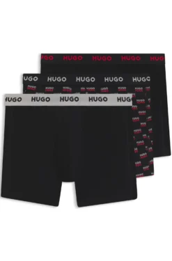Three-pack boxer briefs in stretch cotton