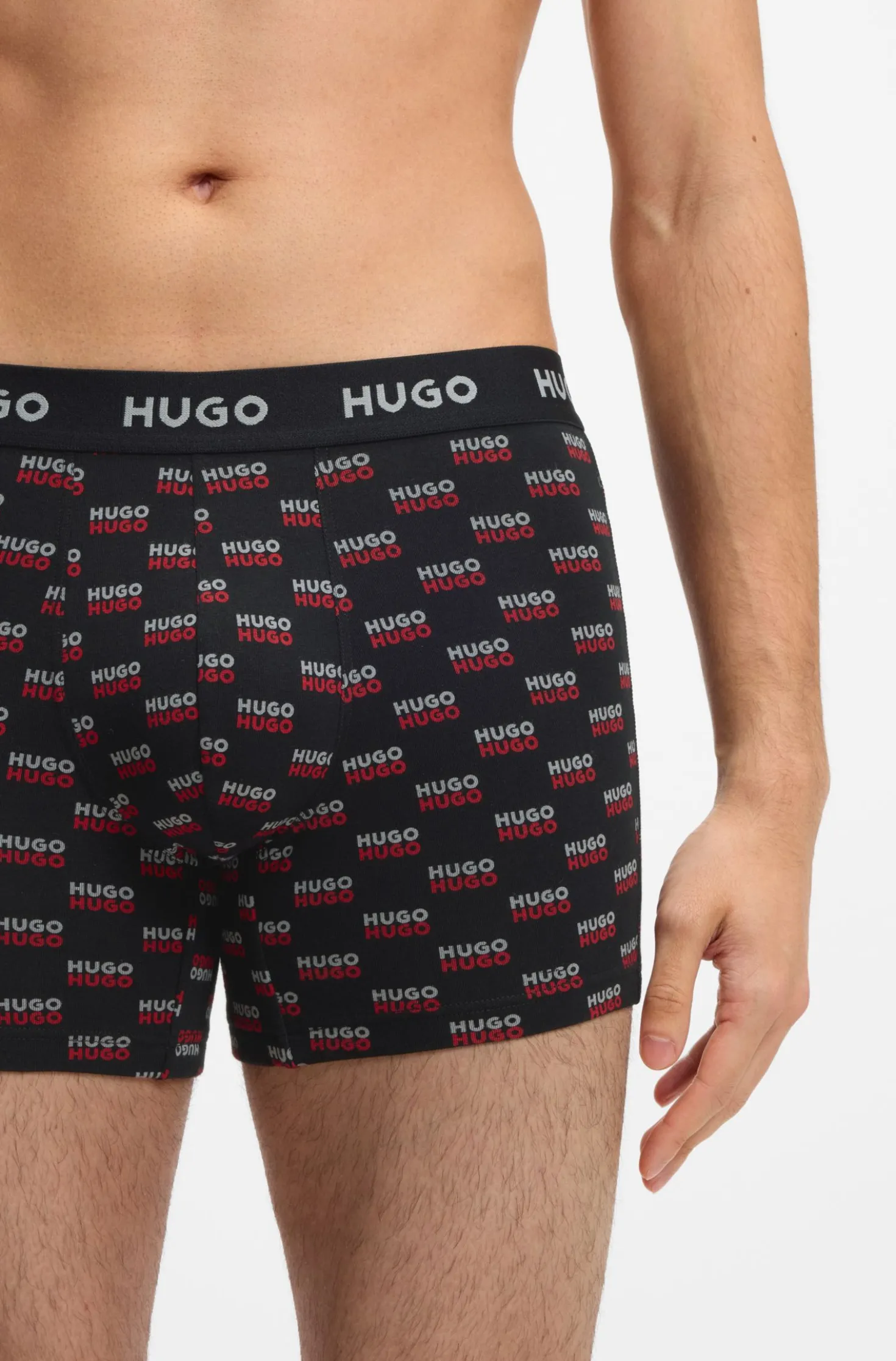 Three-pack boxer briefs in stretch cotton