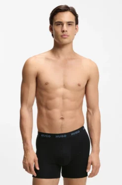 Three-pack boxer briefs in stretch cotton