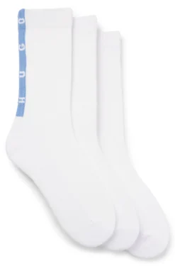 Three-pack casual socks with plush sole