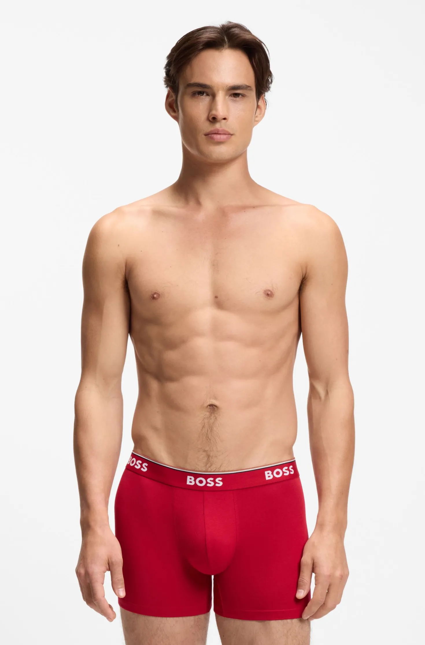 Three-pack of boxer briefs in stretch cotton