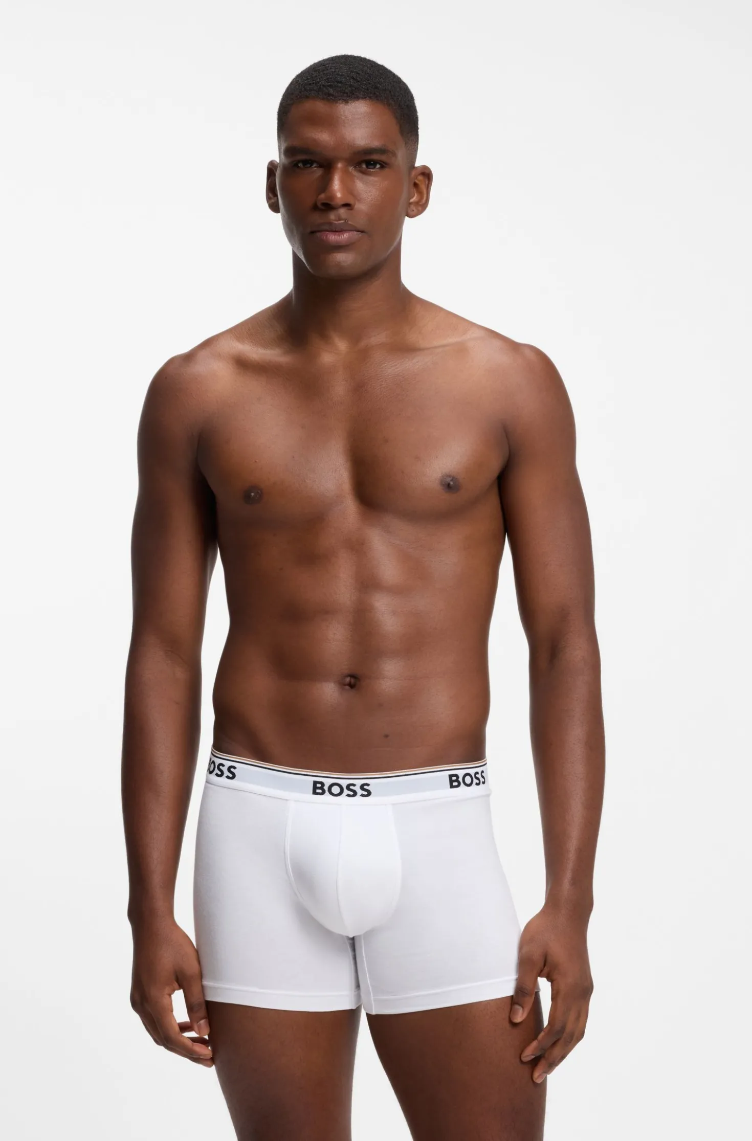 Three-pack of boxer briefs in stretch cotton