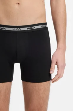 Three-pack of boxer briefs with repeat-logo waistbands