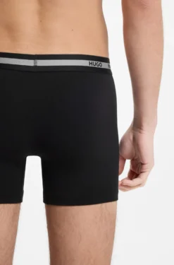 Three-pack of boxer briefs with repeat-logo waistbands