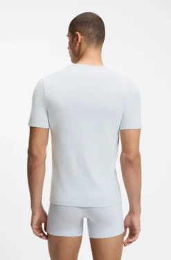 Three-pack of cotton underwear T-shirts with embroidered logo
