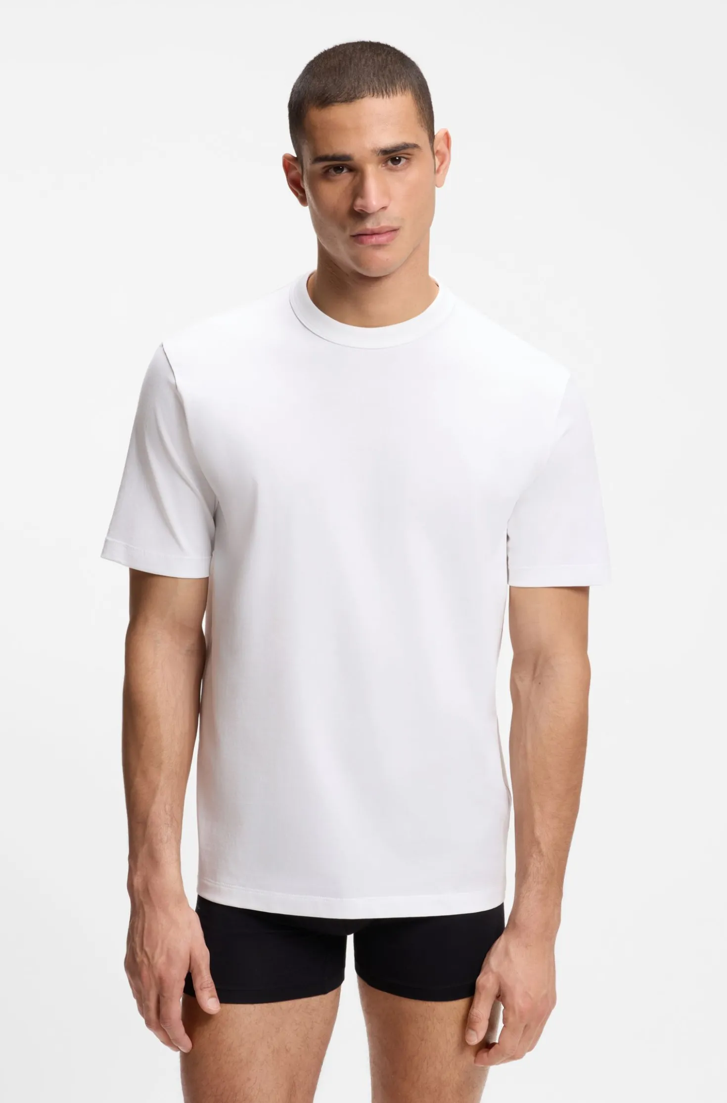 Three-pack of crew-neck T-shirts in cotton